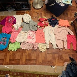Large lot of 3-6 month baby girl clothing